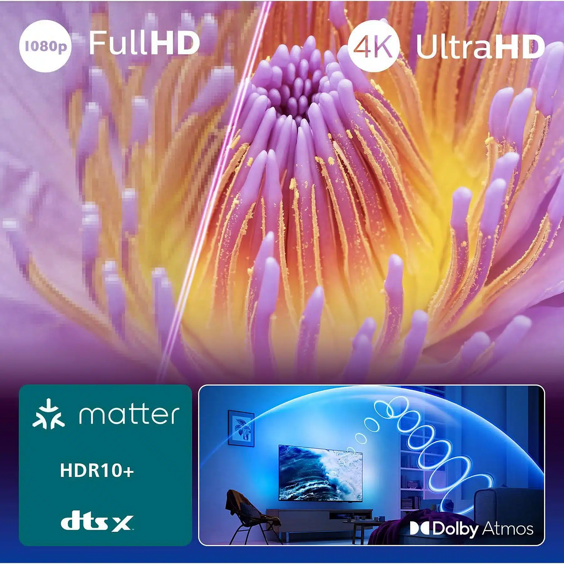 PHILIPS 43PUS8550/12 LED Ambilight TV (piatto, 43 Zoll / 108 cm, UHD 4K, SMART TV, Ambilight) – Bild 4