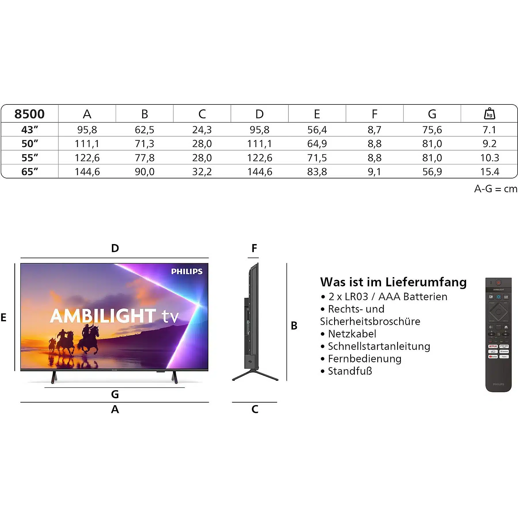 PHILIPS 55PUS8550/12 LED Ambilight TV (piatto, 55 Zoll / 139 cm, UHD 4K, SMART TV, Ambilight) – Bild 11