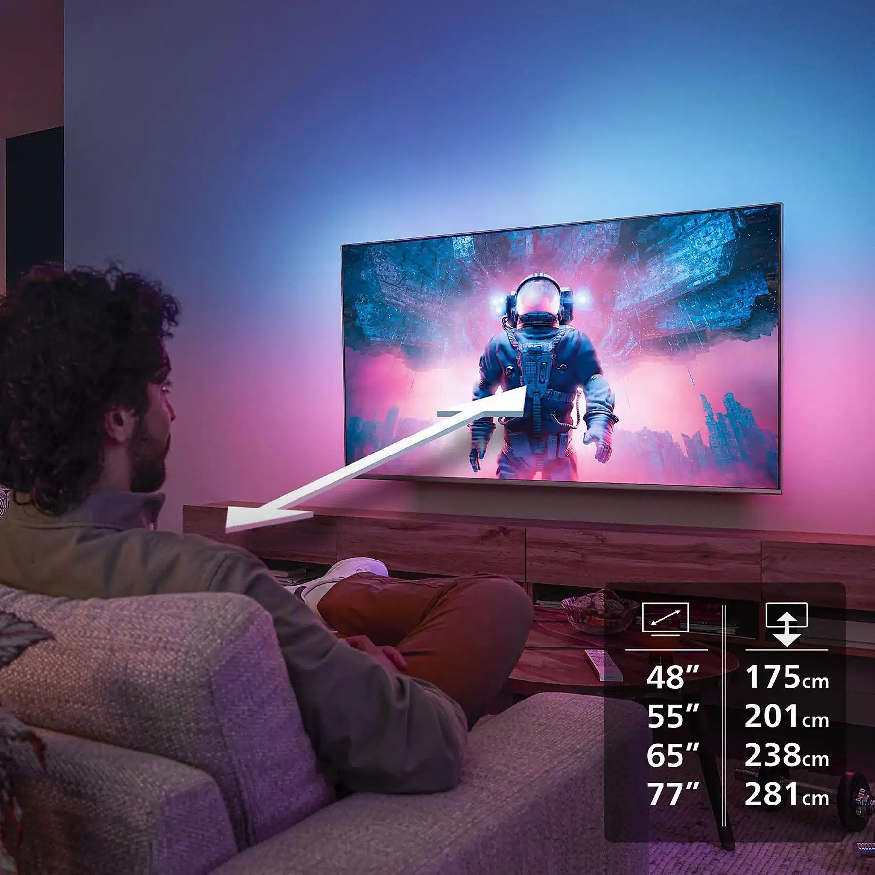 PHILIPS 55OLED760/12 OLED Ambilight TV (piatto, 55 Zoll / 139 cm, UHD 4K, SMART TV, Ambilight) – Bild 10