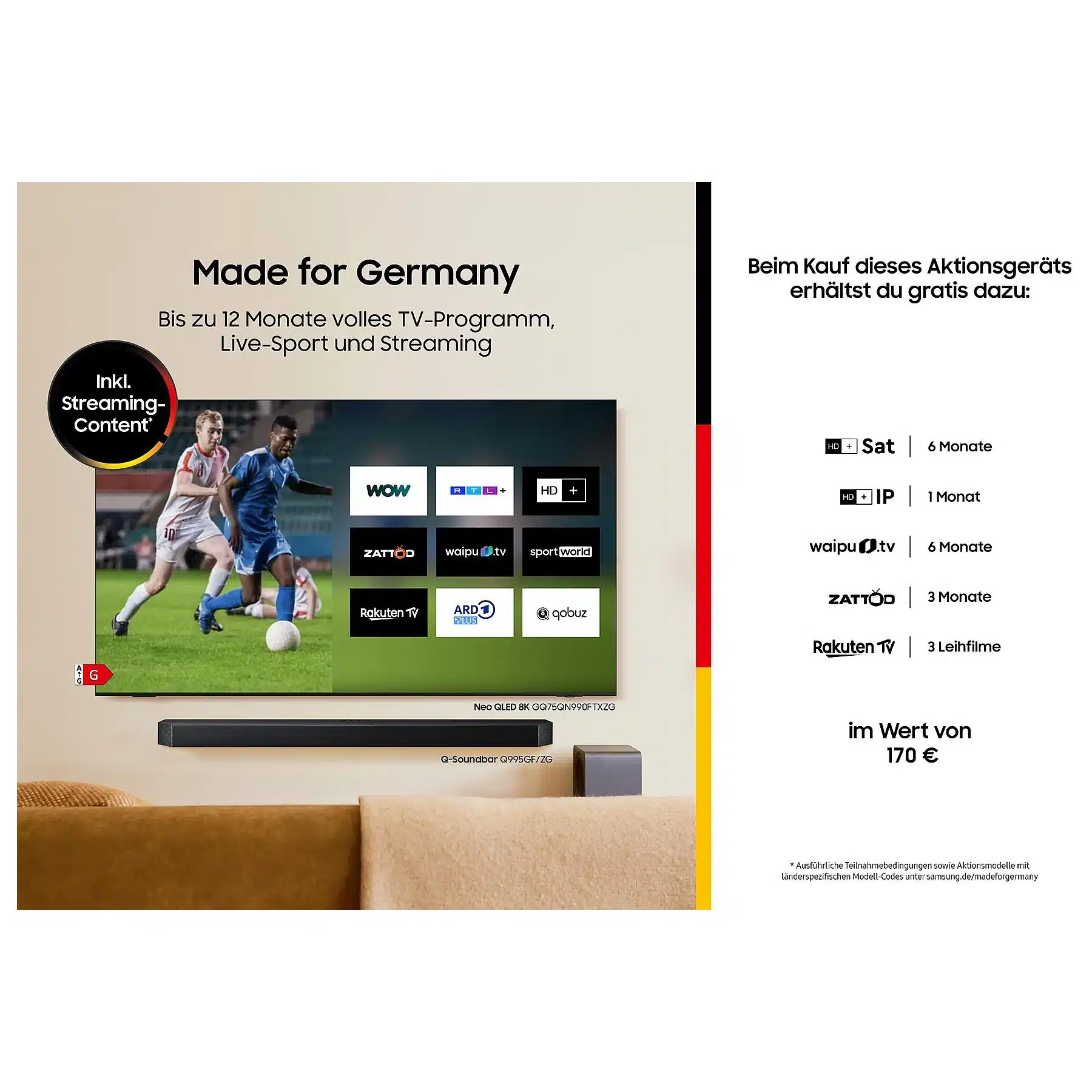 SAMSUNG GU75U8079F Crystal UHD 4K Smart TV (piatto, 75 Zoll / 189 cm, UHD 4K, SMART TV) – Bild 10